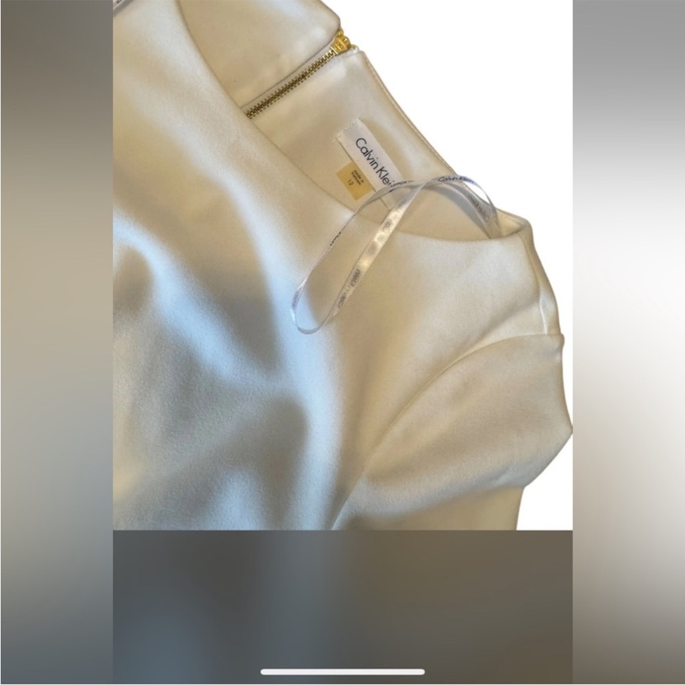 Calvin Klein White Long Sleeve Dress - Picture 4 of 7